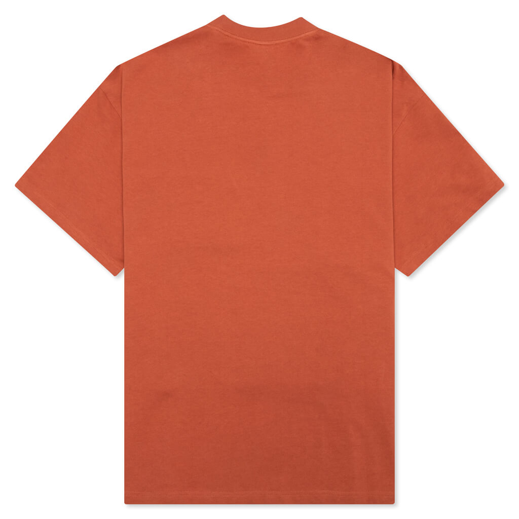 Heavyweight Jersey Mockneck Pocket Shirt - Orange