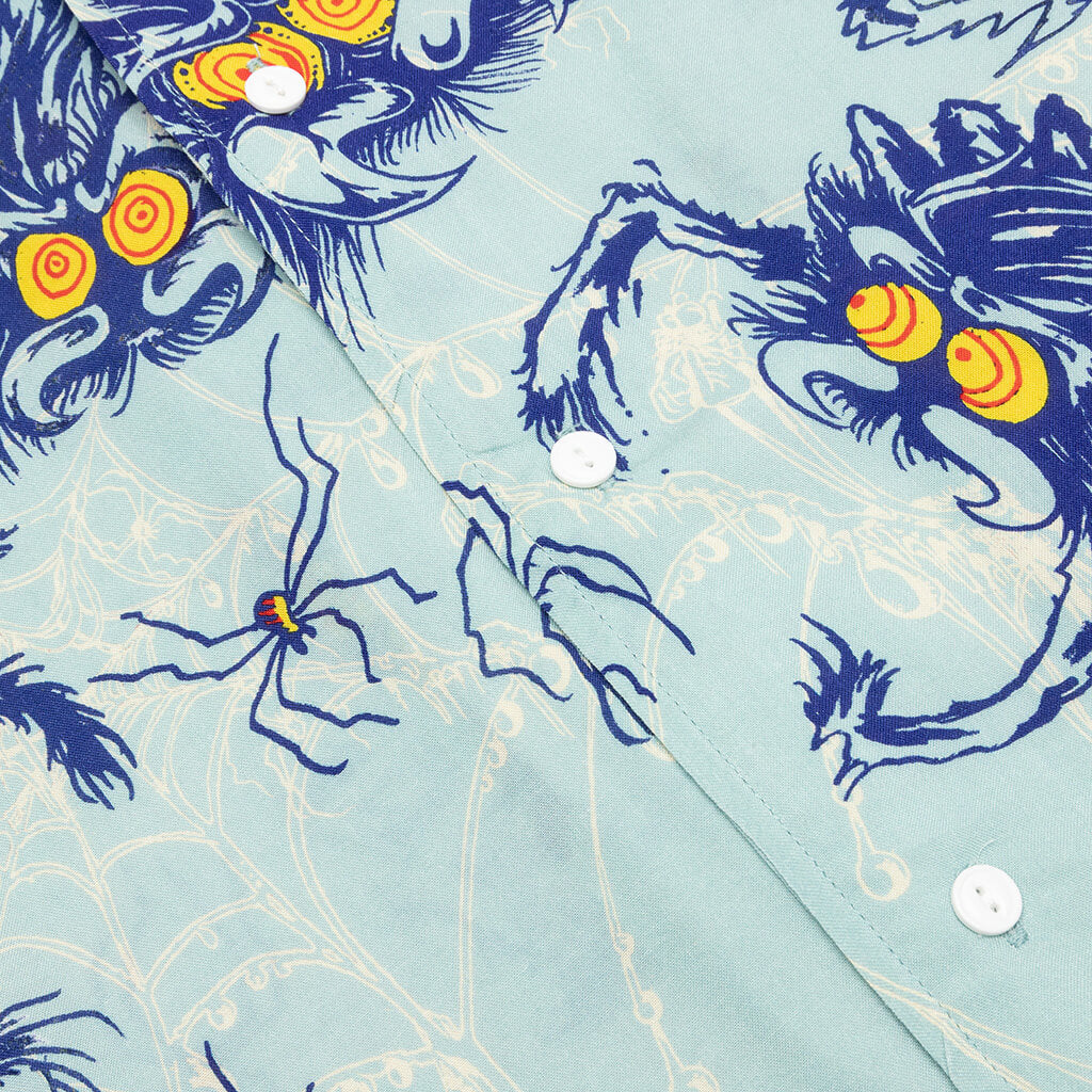 Horfee Spiders Rayon Shirt - Light Blue