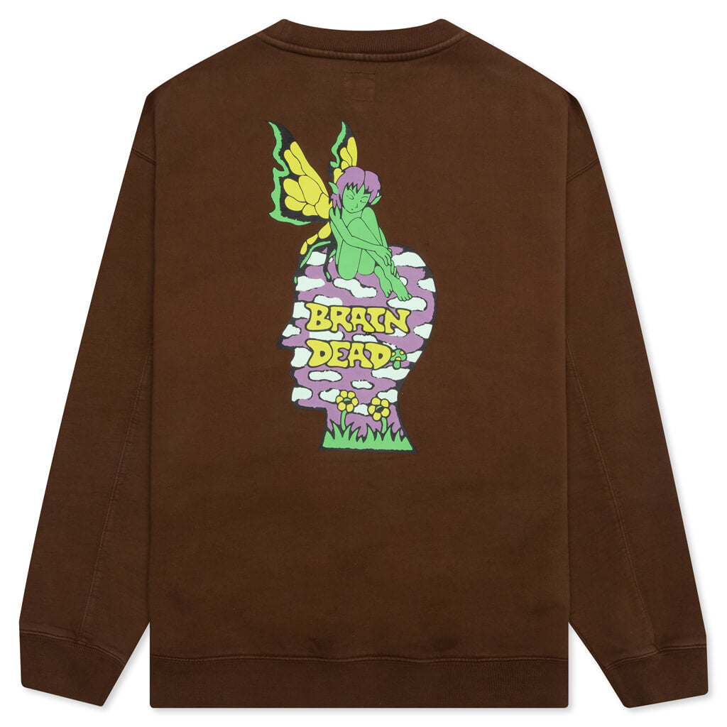 Mushroom House Crewneck - Brown