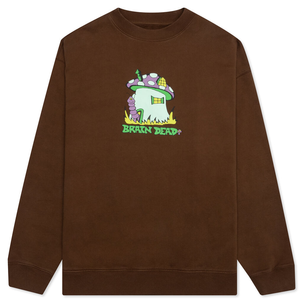 Mushroom House Crewneck - Brown