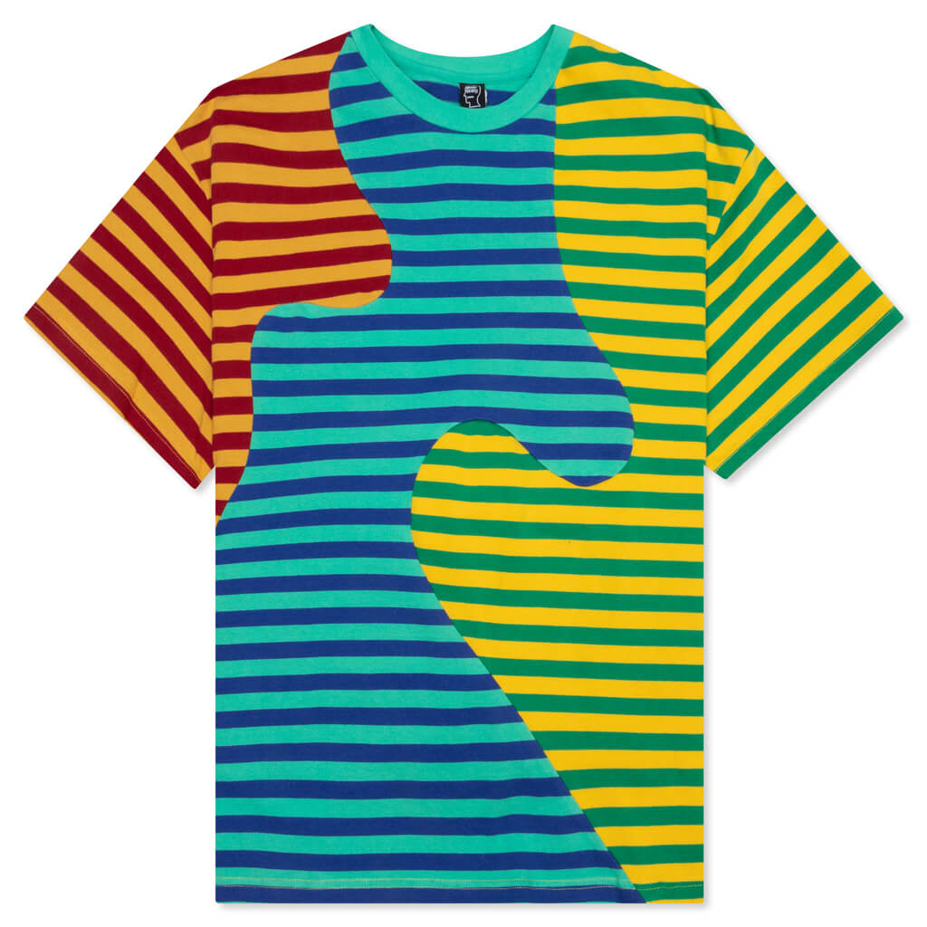Organic Paneled Stripe Shirt - Green