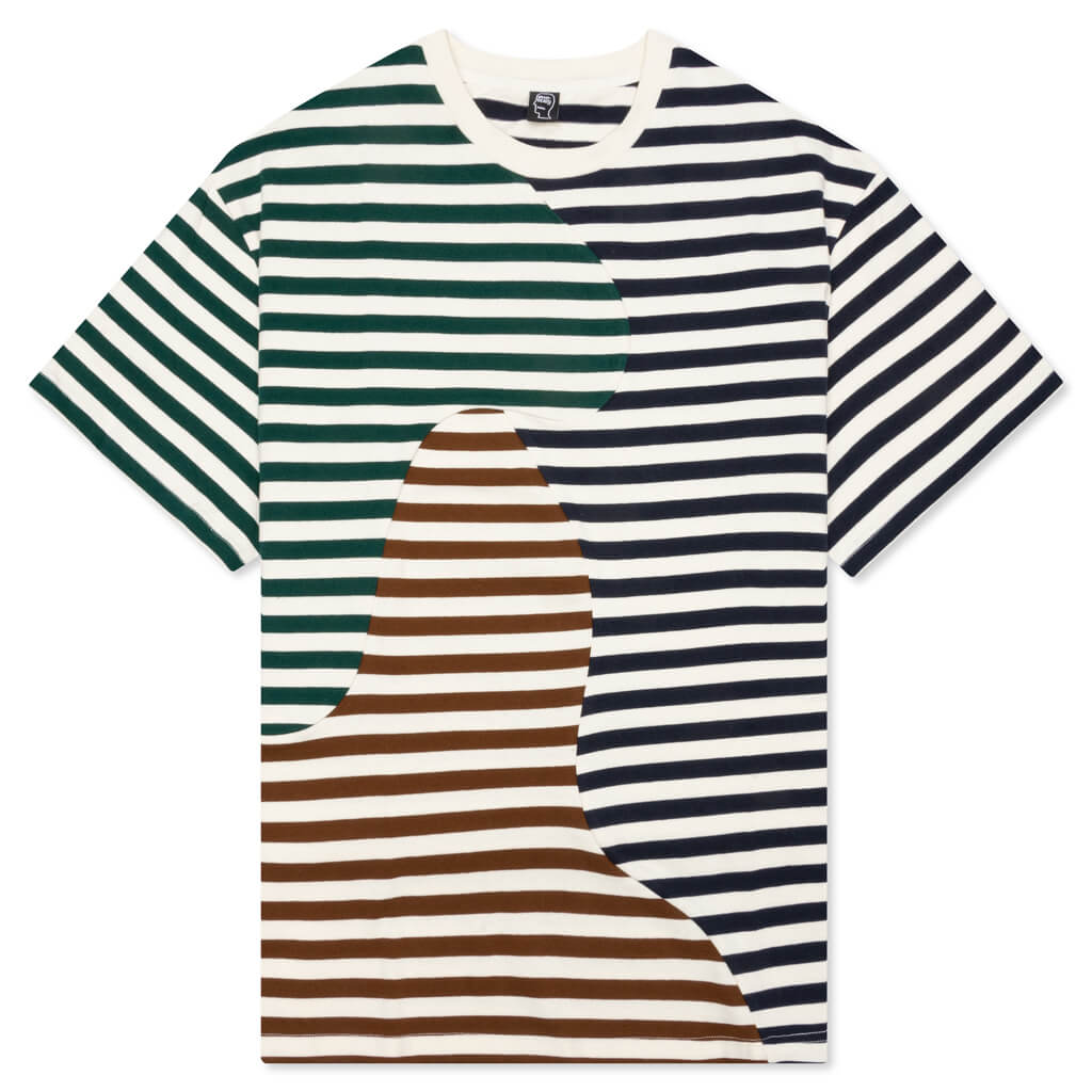 Organic Paneled Stripe Shirt - Natural