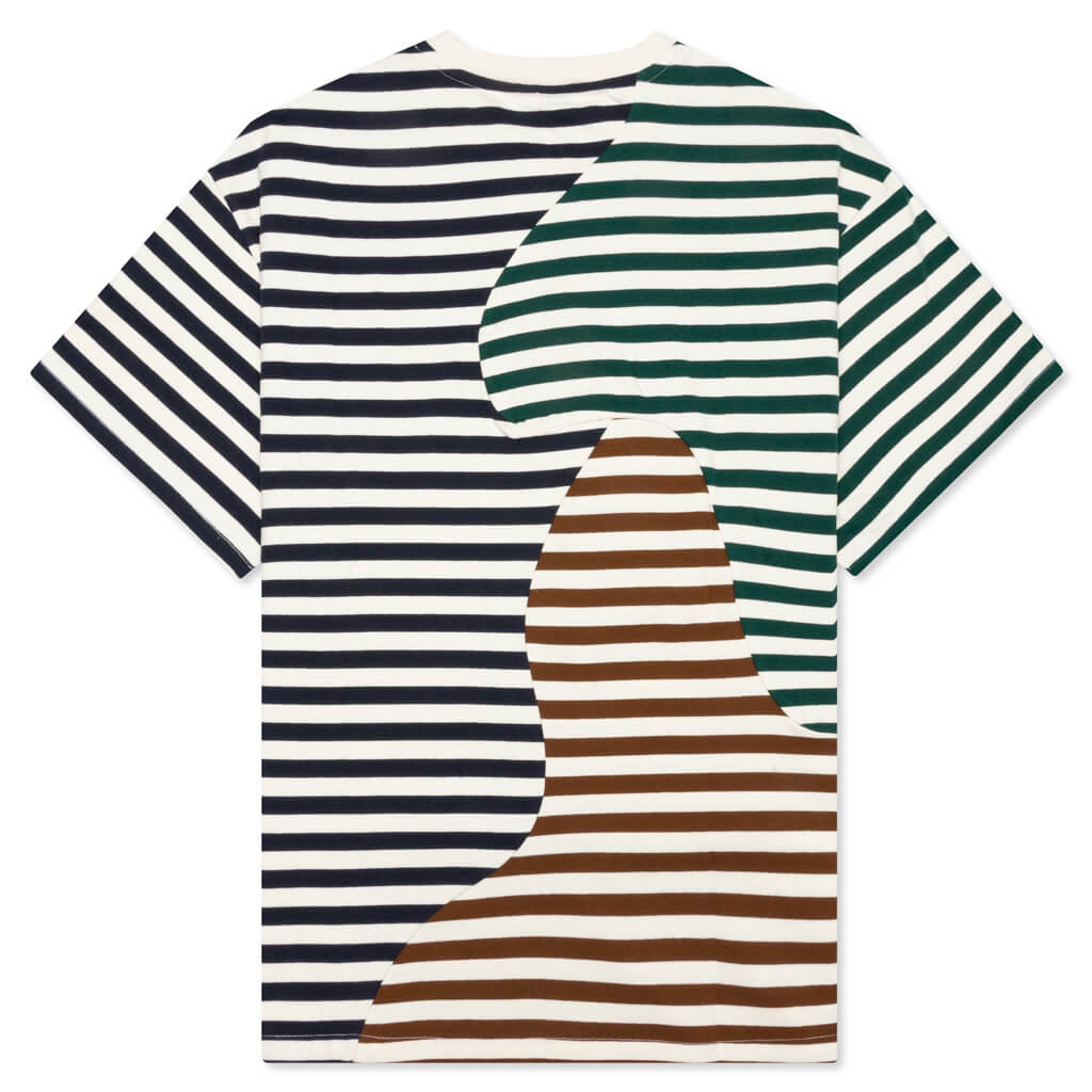 Organic Paneled Stripe Shirt - Natural