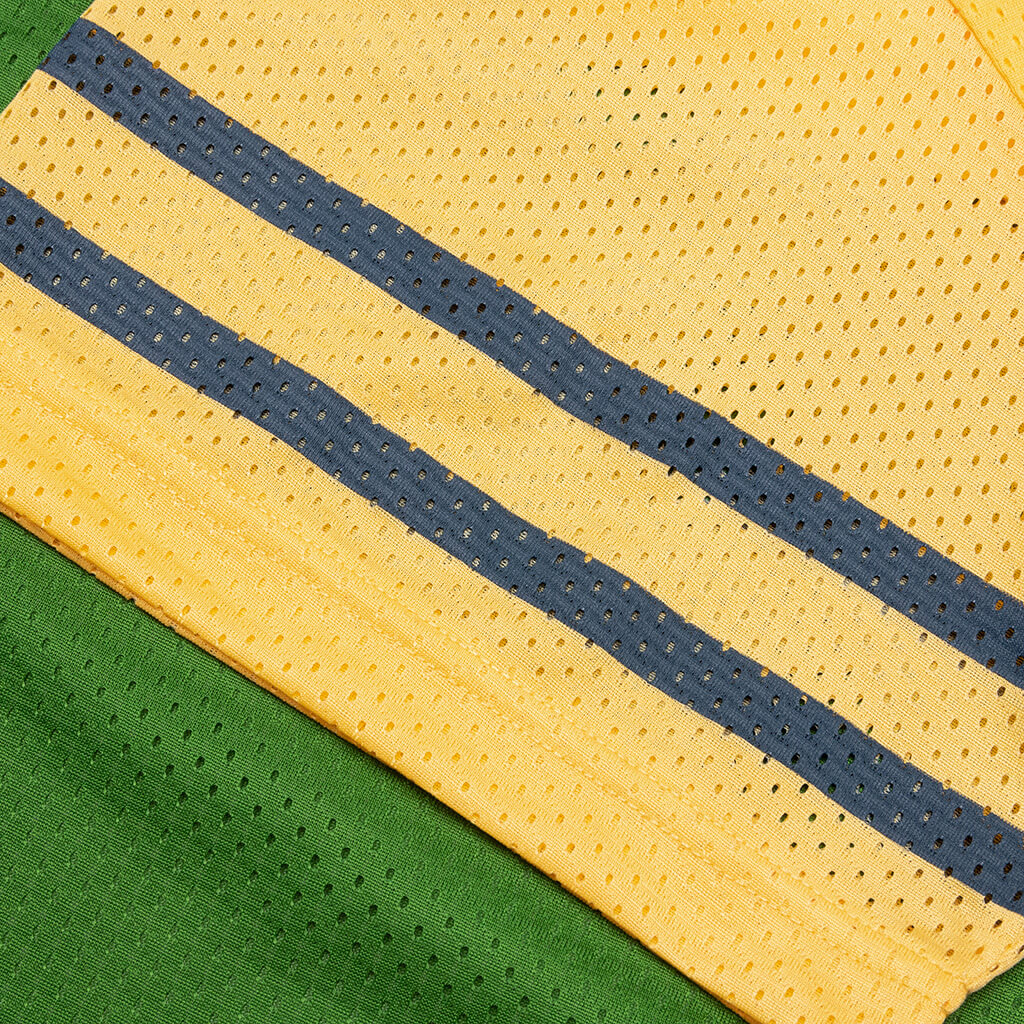 Paneled Football Mesh Shirt - Yellow
