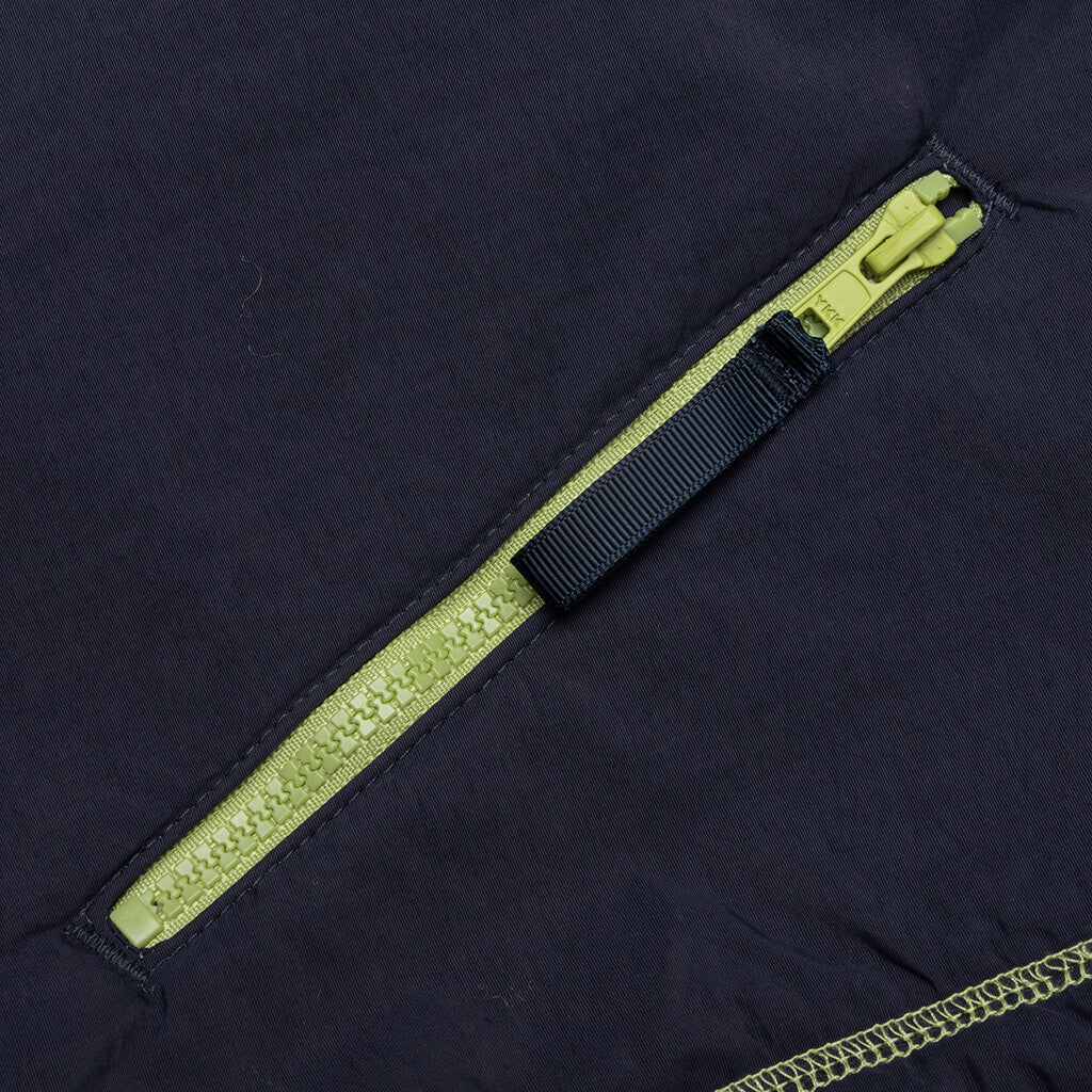Paneled Sherpa Full Zip Jacket - Lime