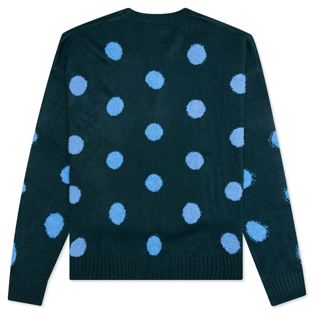 Polka Pile Crewneck Sweater - Mallard