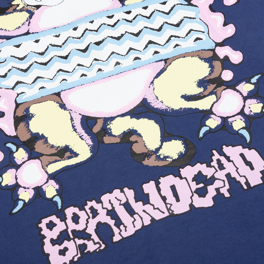 Relaxed Cat Crewneck - Washed Navy