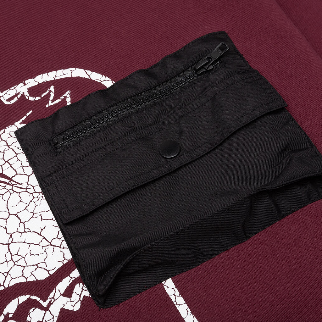 Saturated Voids Crewneck - Vintage Wash Burgundy