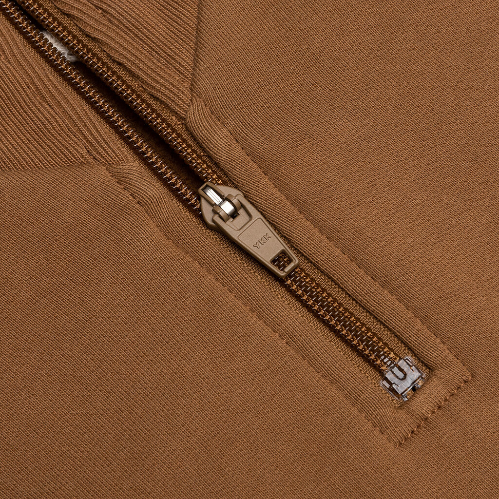Sinister Screw Overlay Half Zip Fleece - Brown