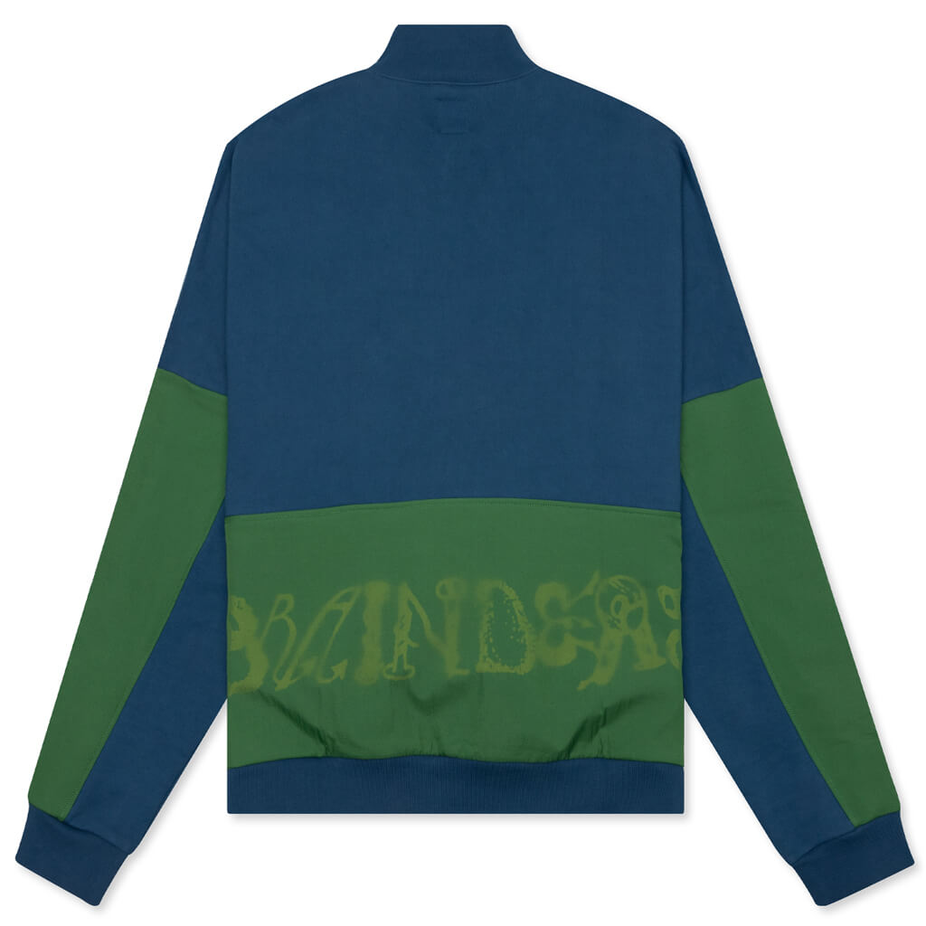 Sinister Screw Overlay Half Zip Fleece - Mallard Green