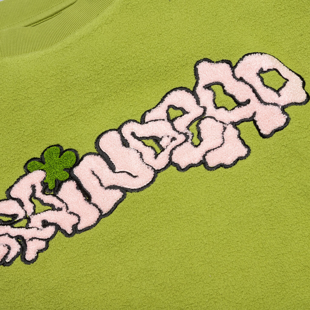 Slime Reverse Fleece Crewneck - Apple