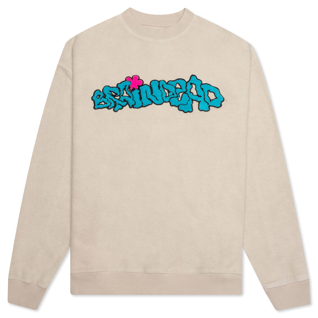 Slime Reverse Fleece Crewneck - Natural