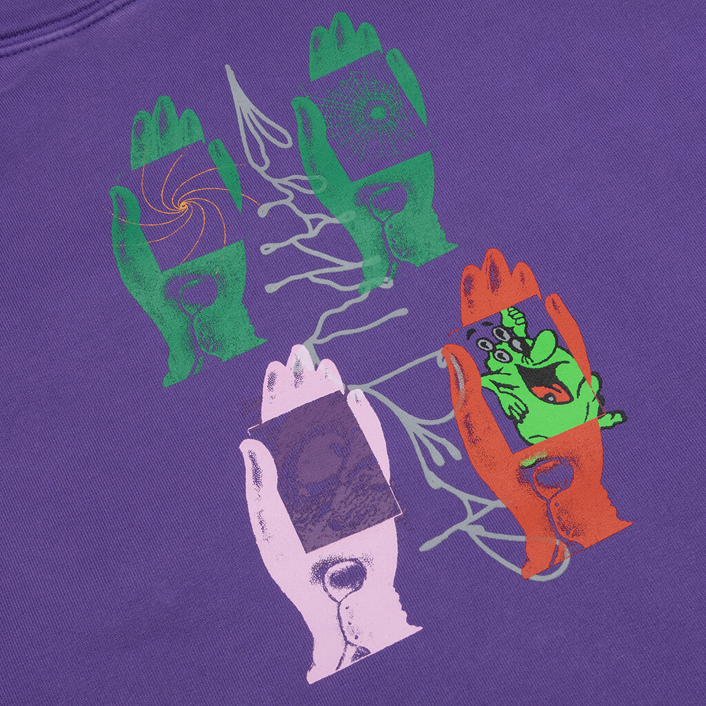 Throwing Hands Hooded Sweatshirt - Purple