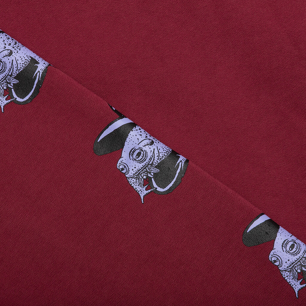 Toad Licker Hooded Sweatshirt - Burgundy
