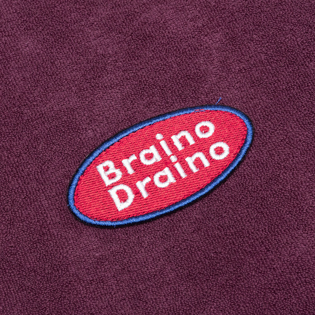 Wing It Half Zip Terry Polo - Burgundy