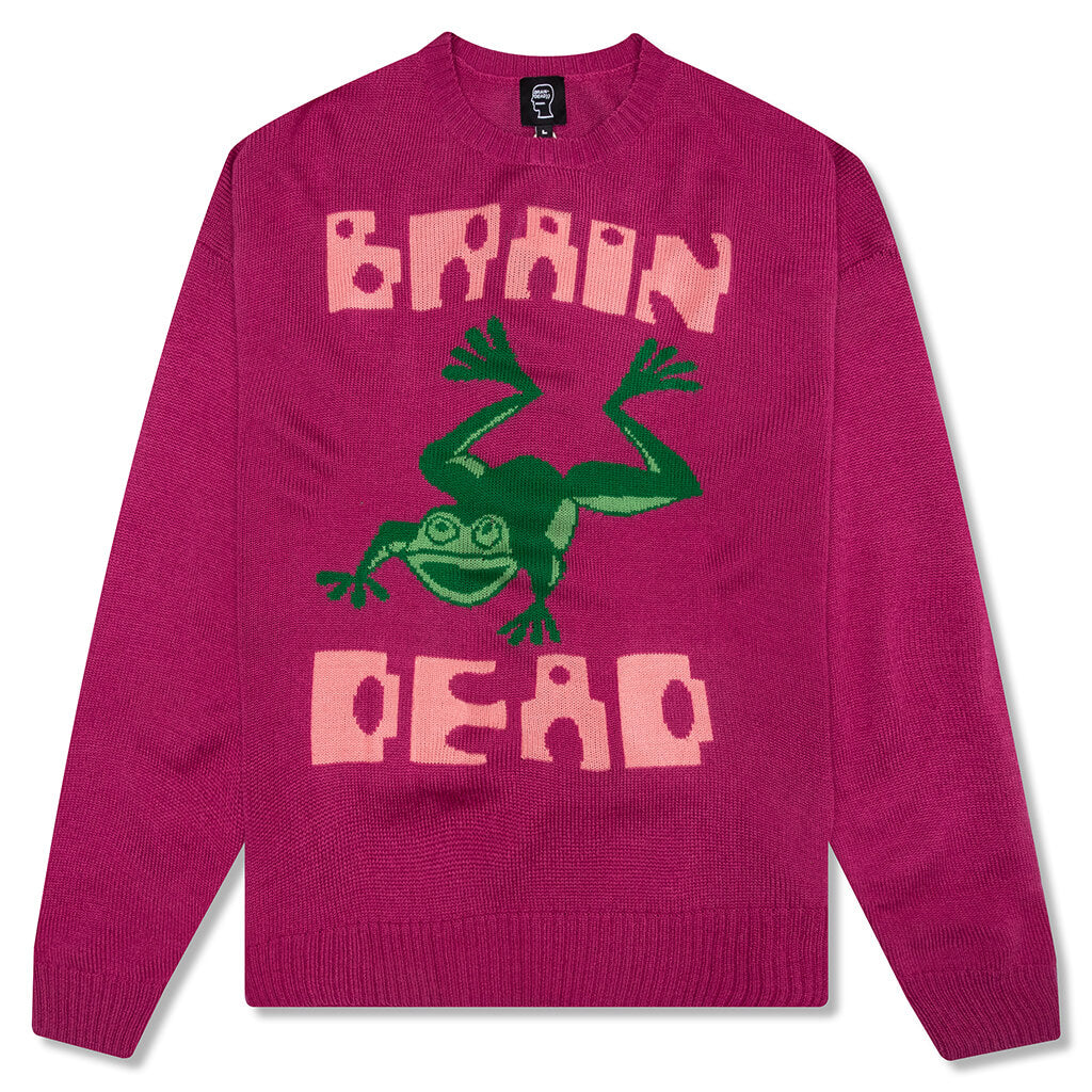 Frogger Sweater - Fuchsia