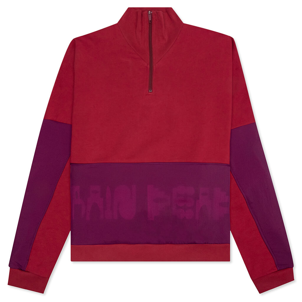Gastromaniac Overlay Half Zip Fleece - Maroon
