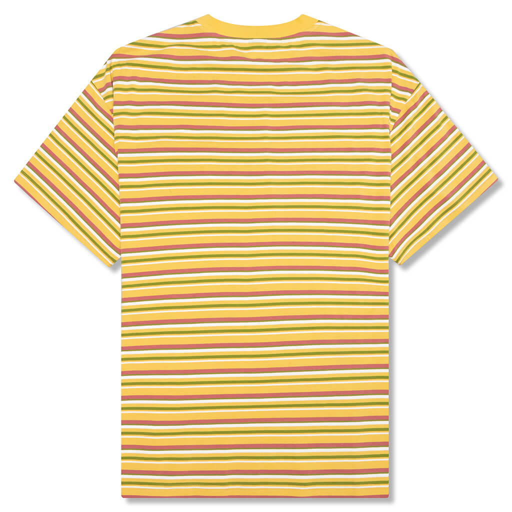 Nineties Blocked Striped T-Shirt - Mustard