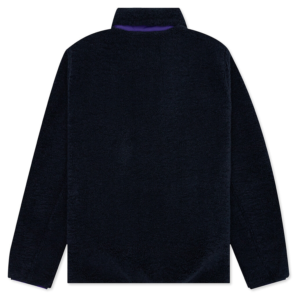Teddy Sherpa Half Zip Jacket - Navy