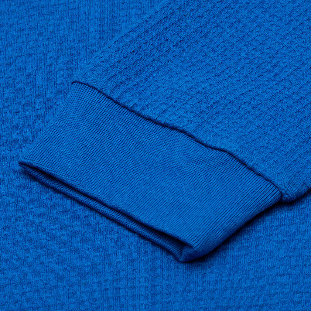 Core Mock Neck Waffle Long Sleeve - Blue