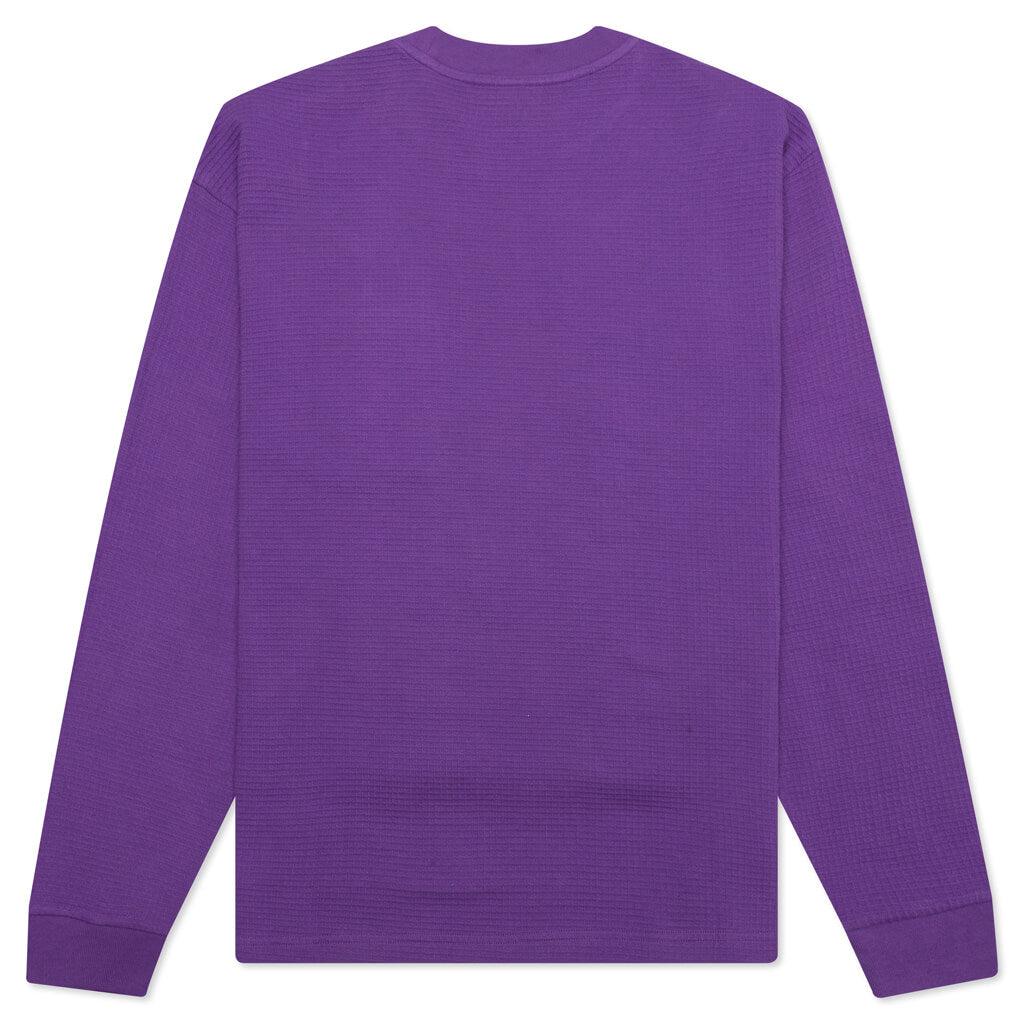 Core Mock Neck Waffle L/S - Purple