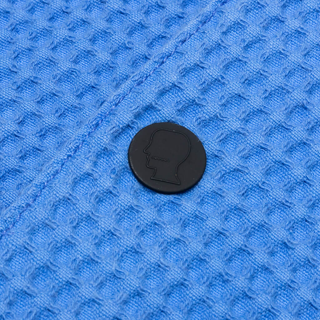 Waffle Snap Front Shirt - Blue