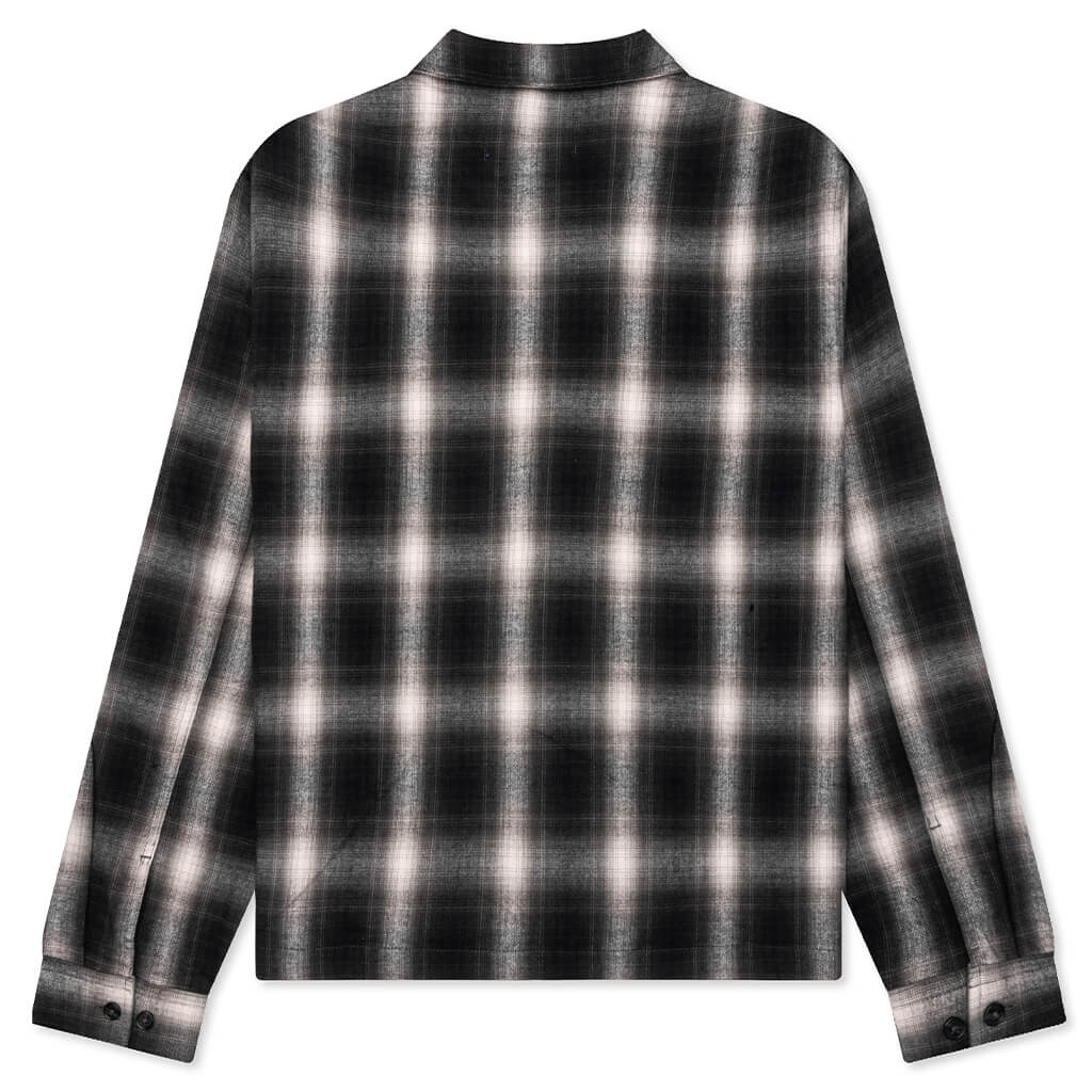 Brushed Flannel Shirt Jacket - Green Multi