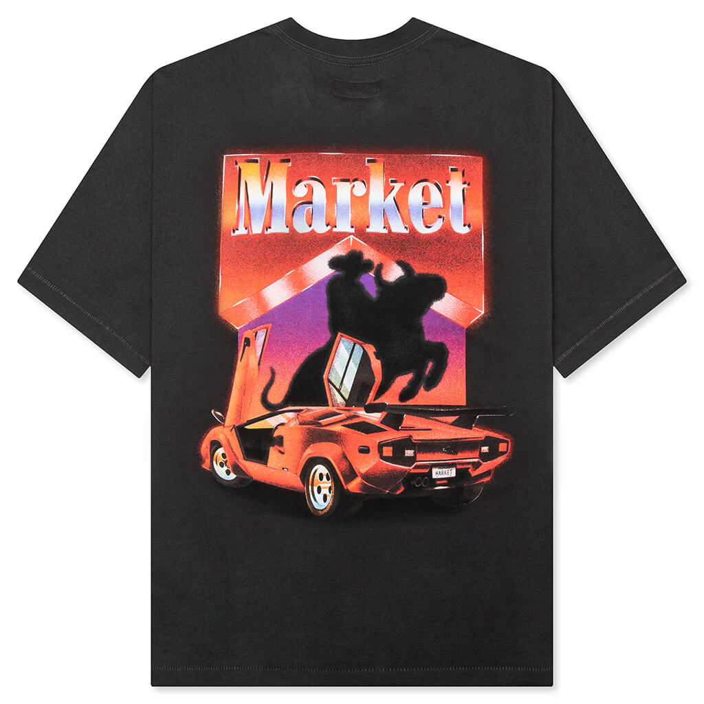 Bull Rider T-Shirt - Washed Black