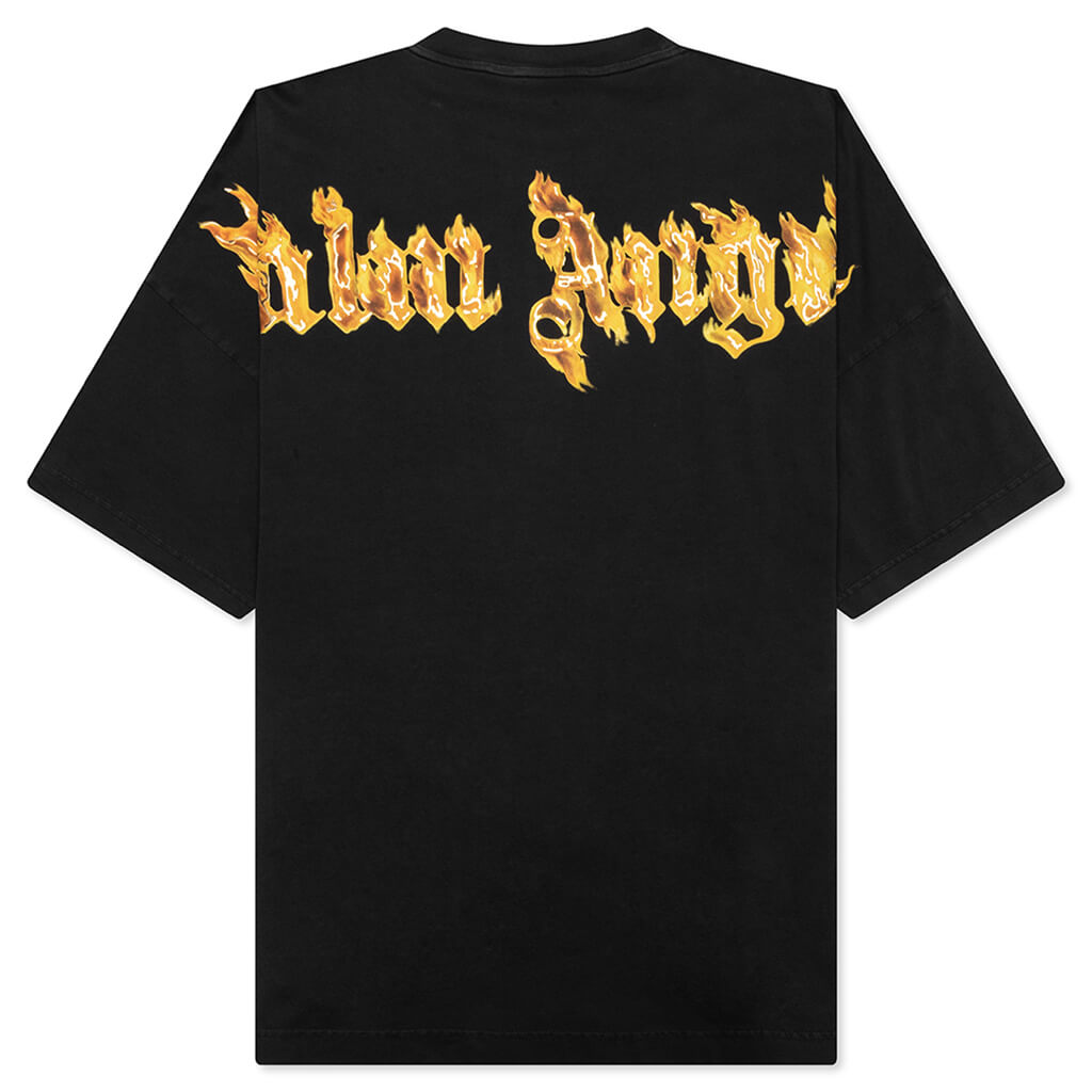 Burning Palm Over Tee - Black/Gold
