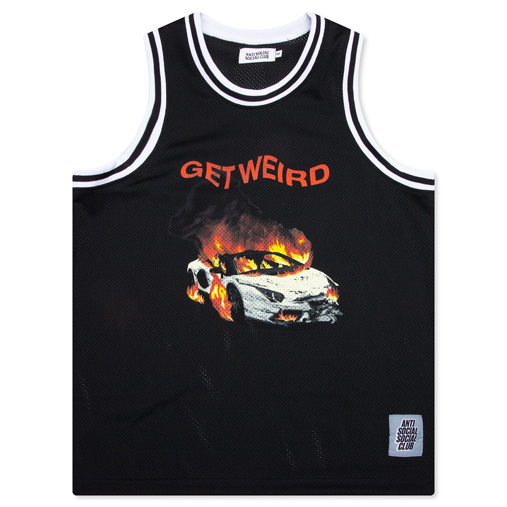Burnout Basketball Jersey - Black