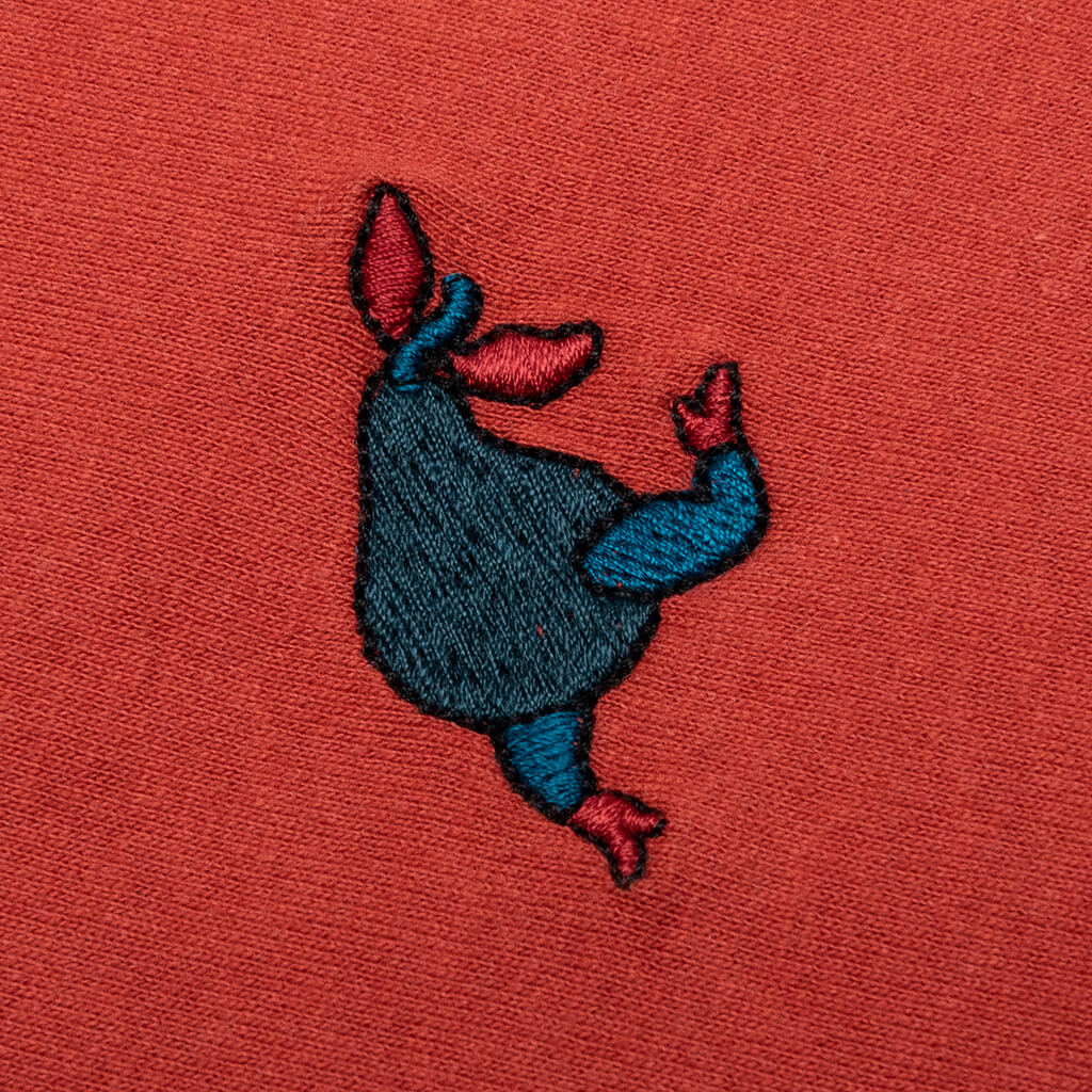 Blue Sitting Pear T-Shirt - Burned Orange