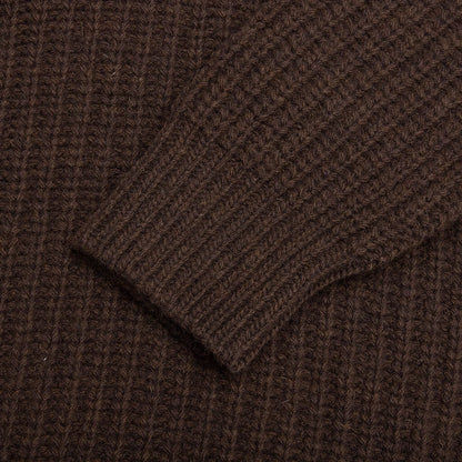 Mirrored Flag Logo Knitted Pullover - Chocolate