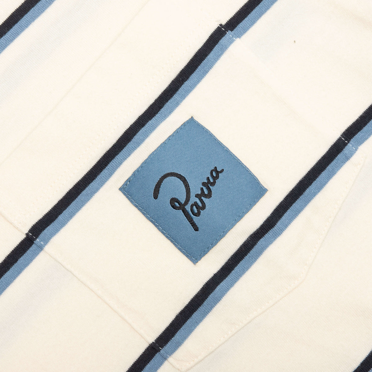 Striper Pocket Logo T-Shirt - Dusty Blue