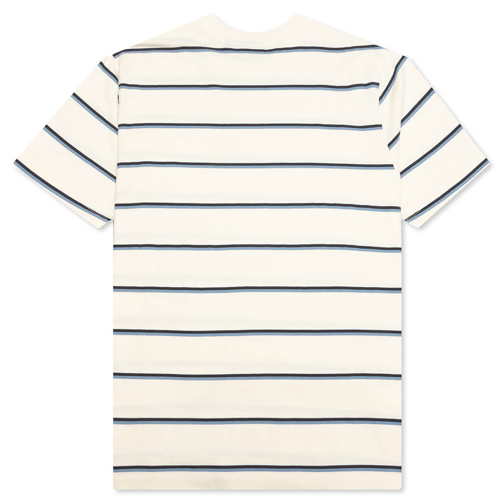 Striper Pocket Logo T-Shirt - Dusty Blue