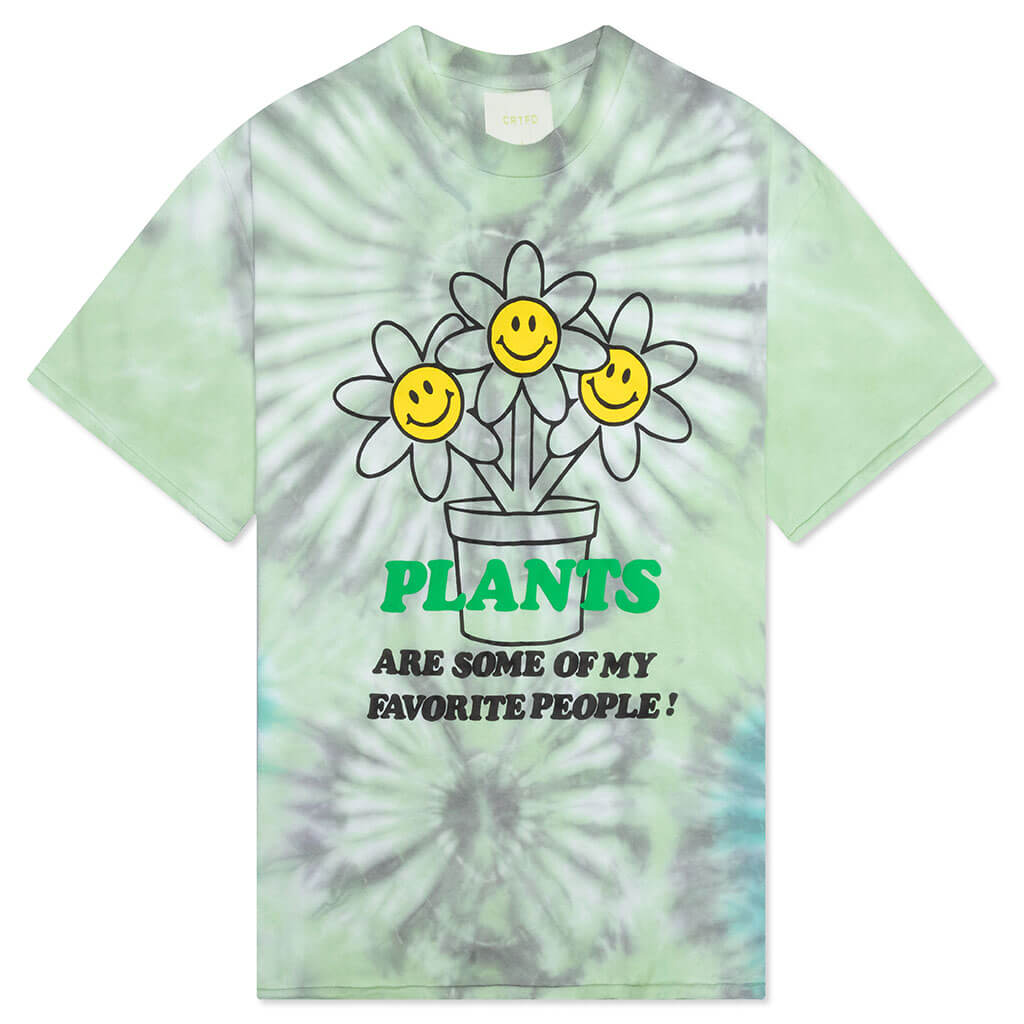 Happy Plant Tee - Navy/Green