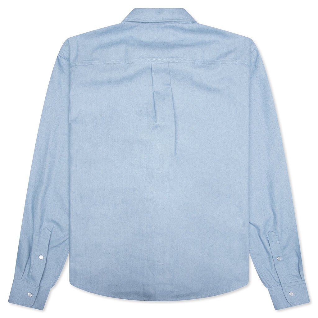 Blue Denim Shirt with Trunakaroo Plaque- Iris Blue