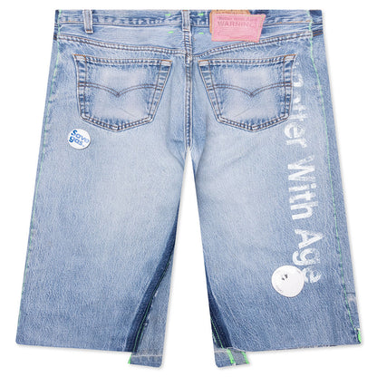 Campaign Triple-Wide Long Denim Short - Indigo