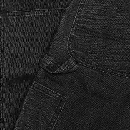 Canvas Double Knee Work Pant - Black