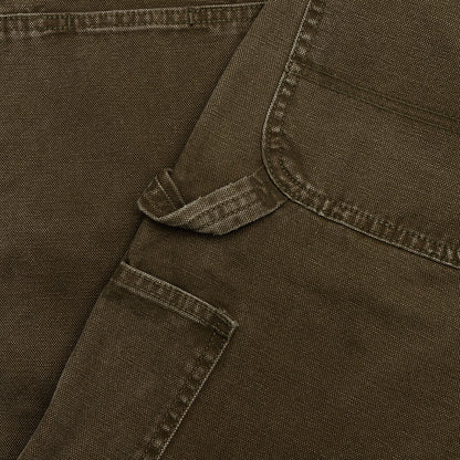 Canvas Double Knee Work Pant - Washed Moss Green