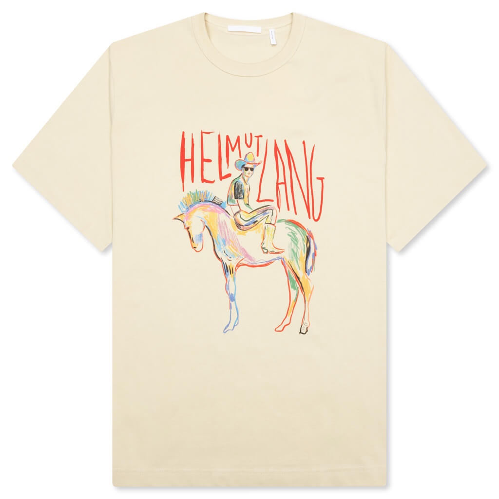 Scribbled Logo Tee - Stone