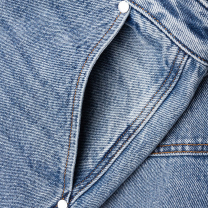 Cargo Denim Baggy Short - Bay Indigo