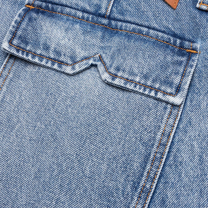 Cargo Denim Baggy Short - Bay Indigo