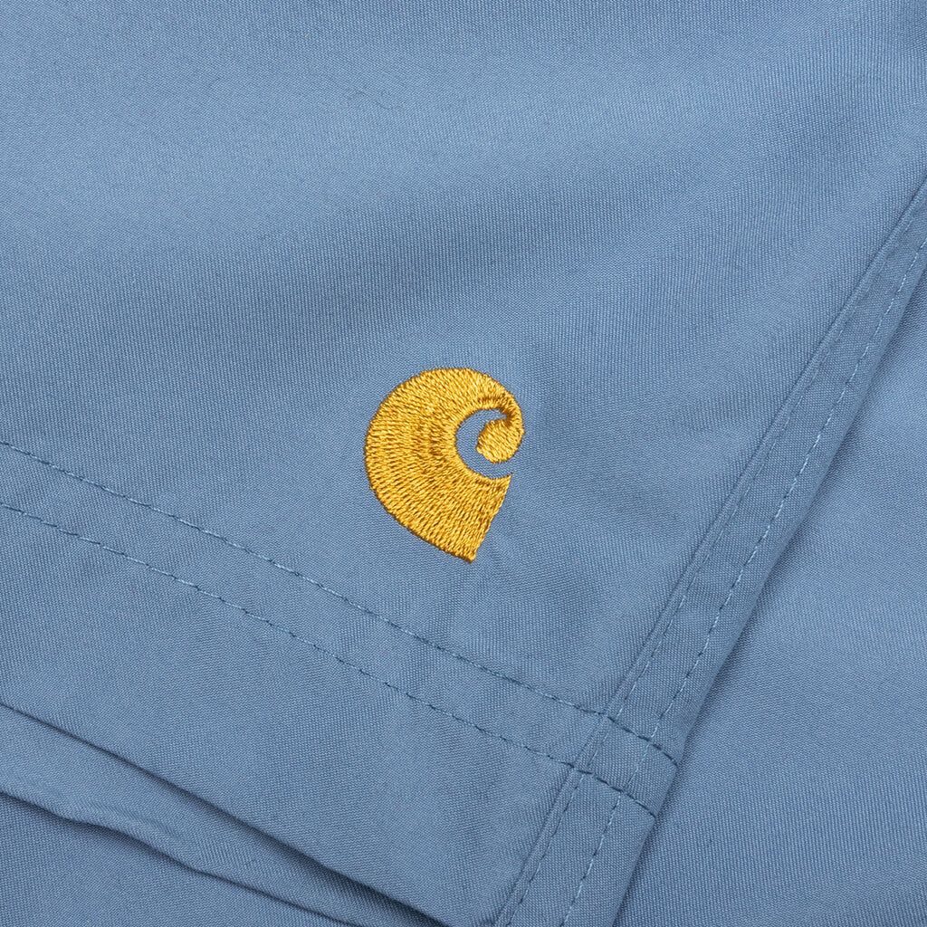 Chase Swim Trunks - Icy Water/Gold