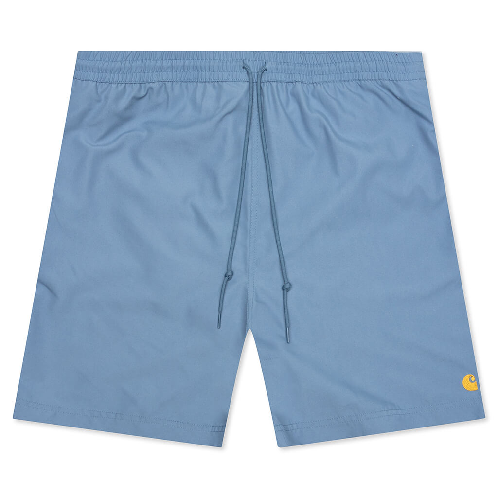 Chase Swim Trunks - Icy Water/Gold