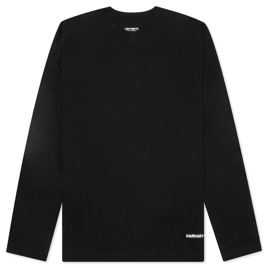 Link Script L/S T-Shirt - Black/White