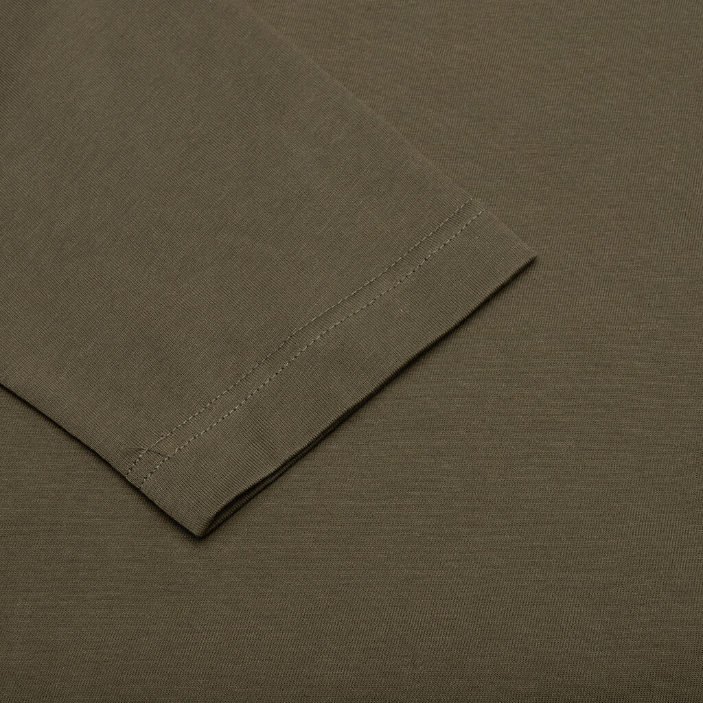 Link Script L/S T-Shirt - Nettle/White