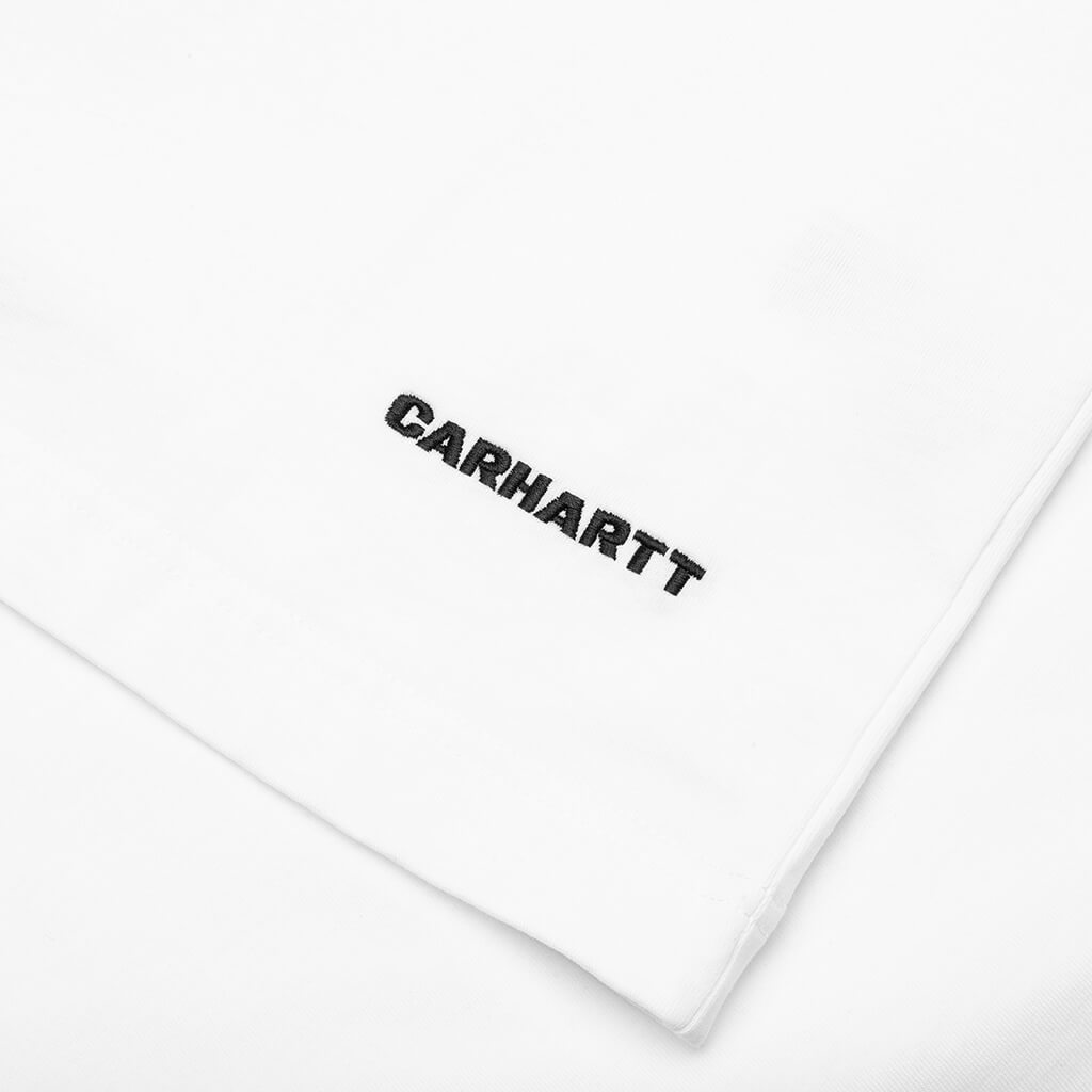 Link Script L/S T-Shirt - White/Black