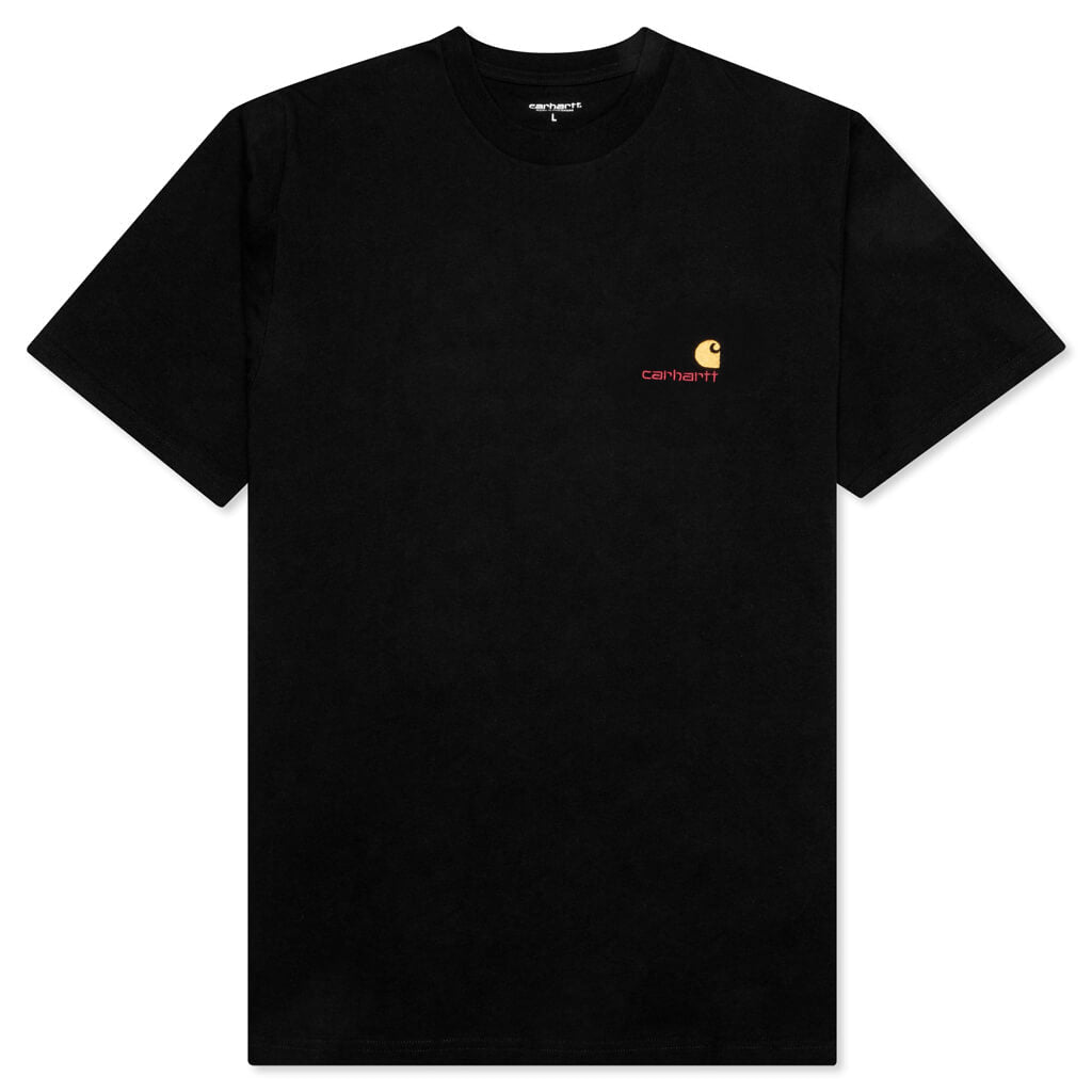 S/S American Script T-Shirt - Black