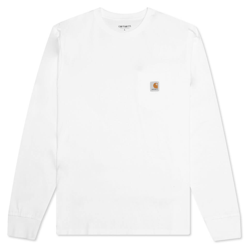 L/S Pocket Tee - White