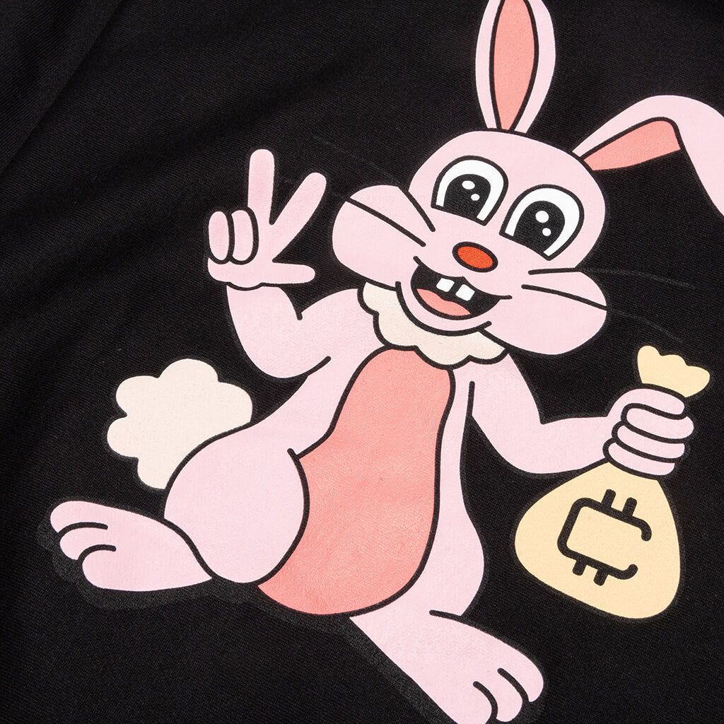Cokane Rabbit Hoodie QS - Black